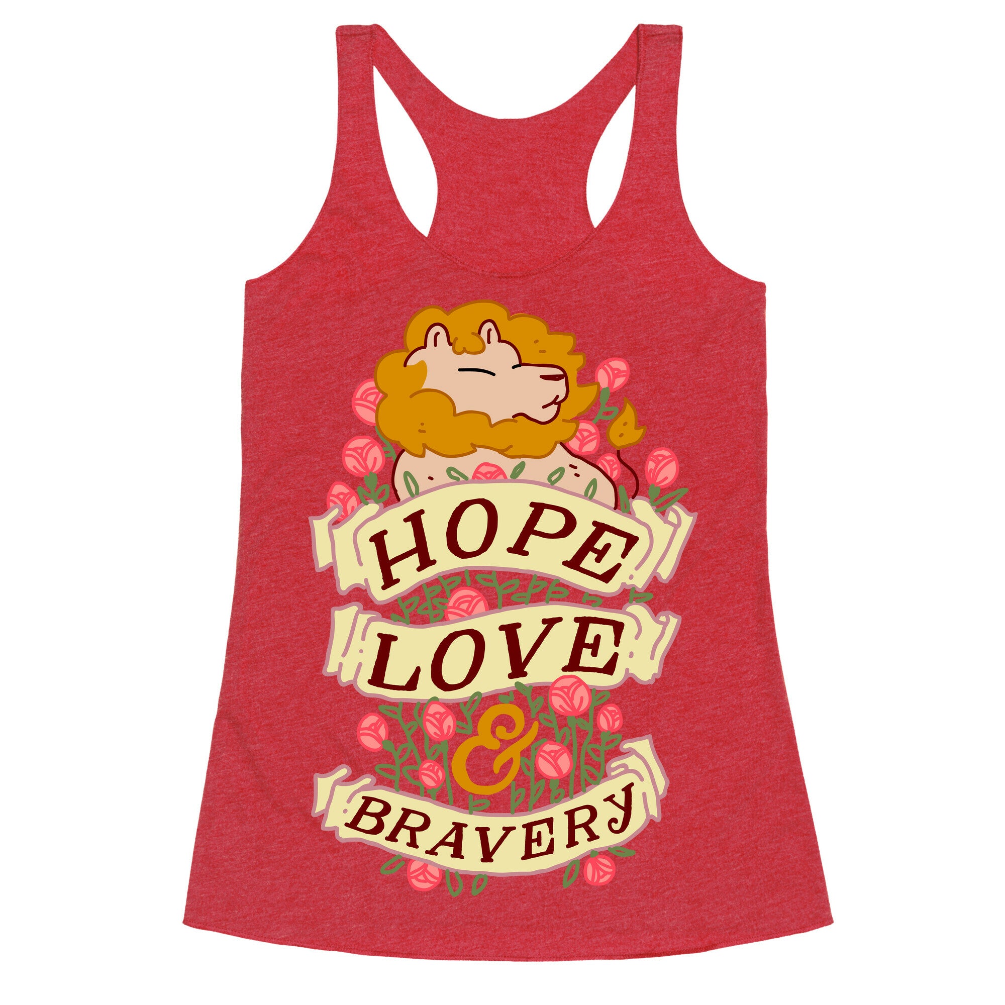 Hope Love & Bravery Racerback Tank