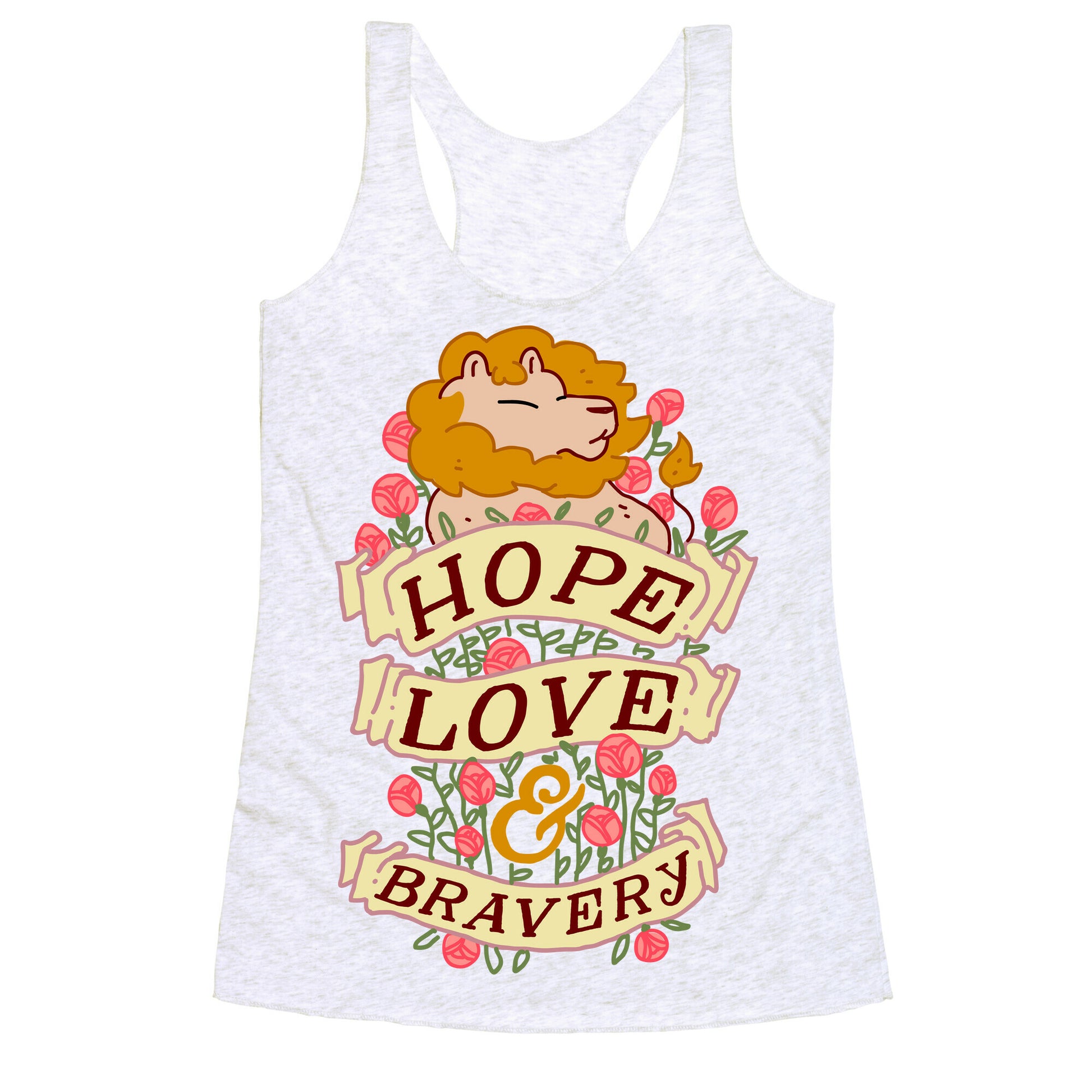 Hope Love & Bravery Racerback Tank