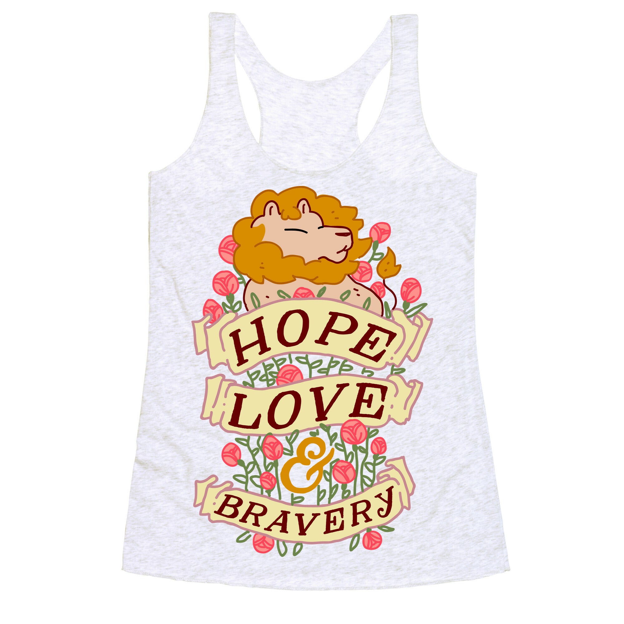 Hope Love & Bravery Racerback Tank
