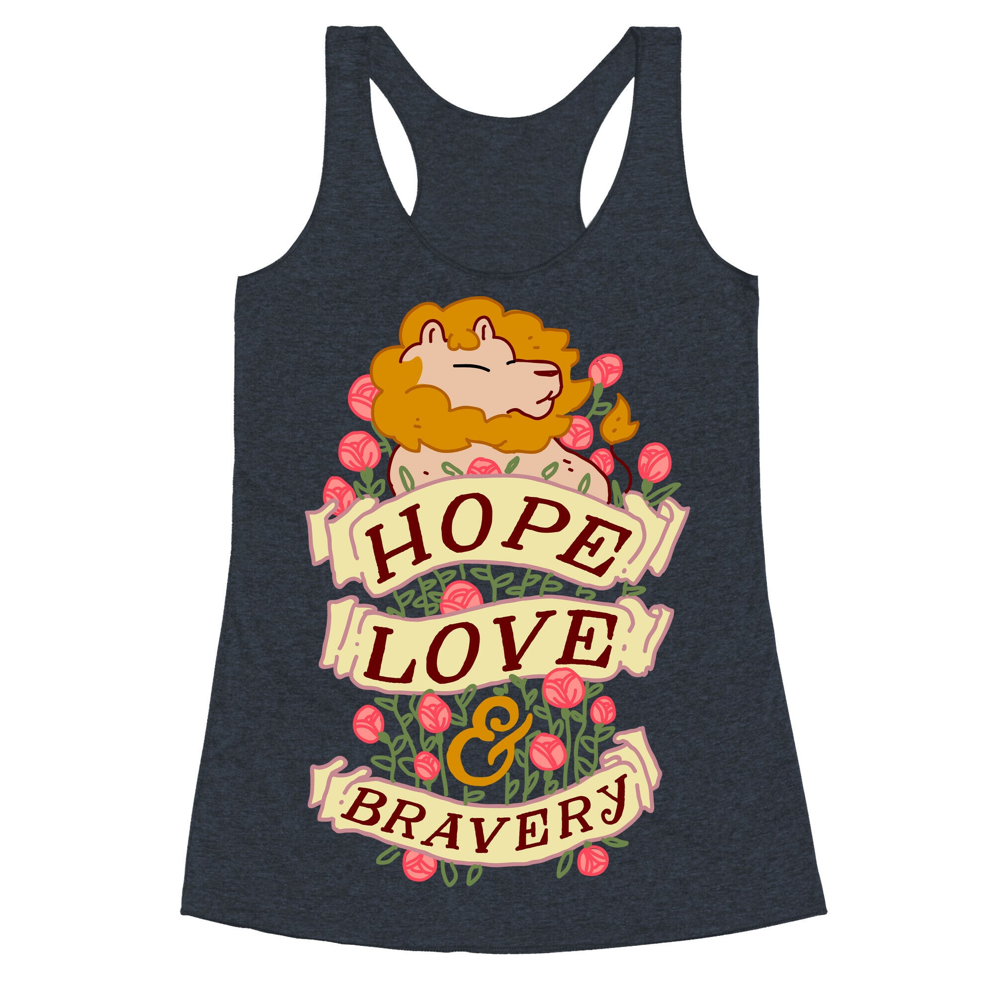 Hope Love & Bravery Racerback Tank