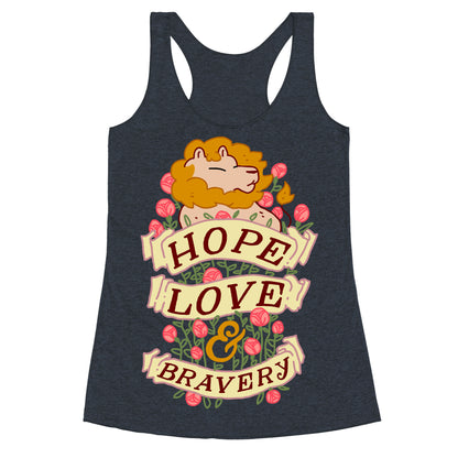 Hope Love & Bravery Racerback Tank
