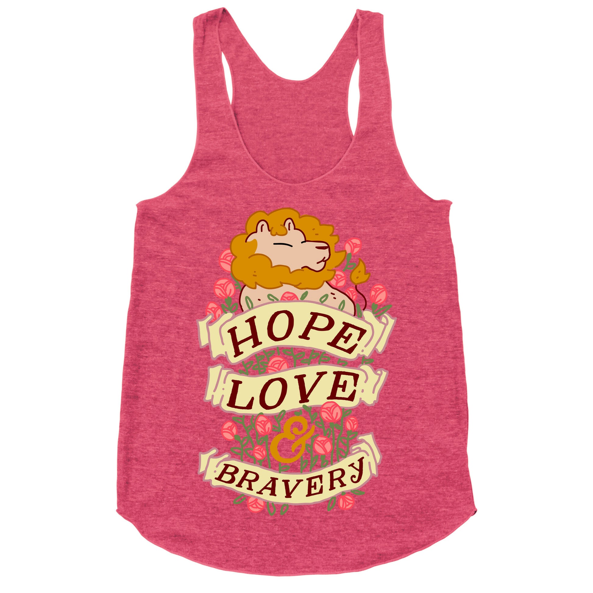 Hope Love & Bravery Racerback Tank