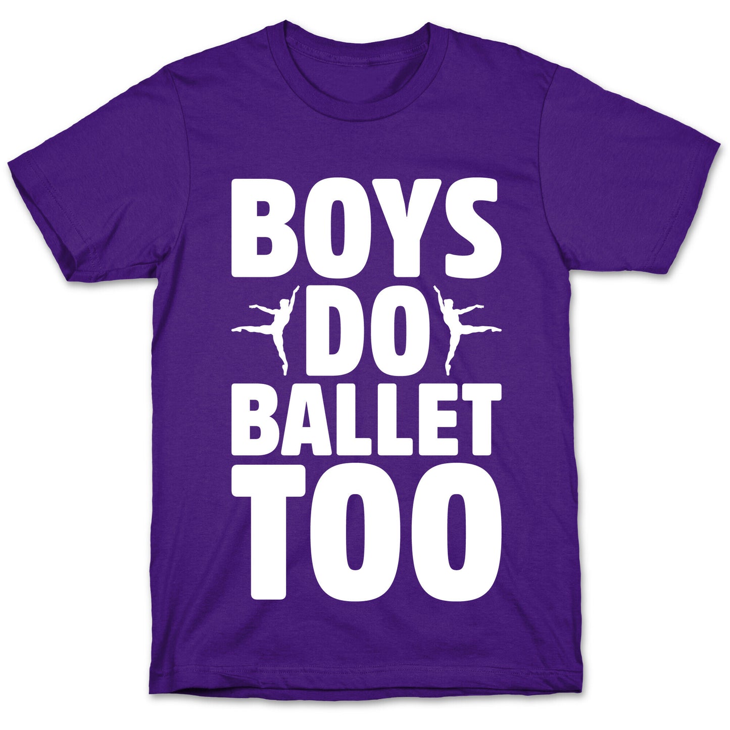 Boys Do Ballet Too White Print T-Shirt