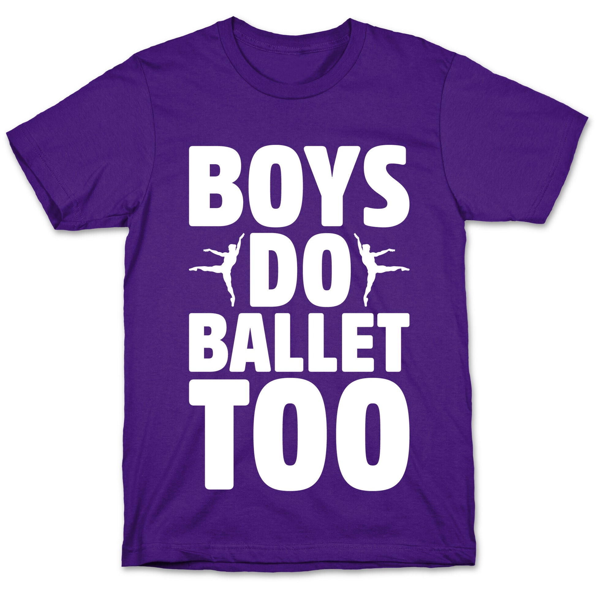 Boys Do Ballet Too White Print T-Shirt