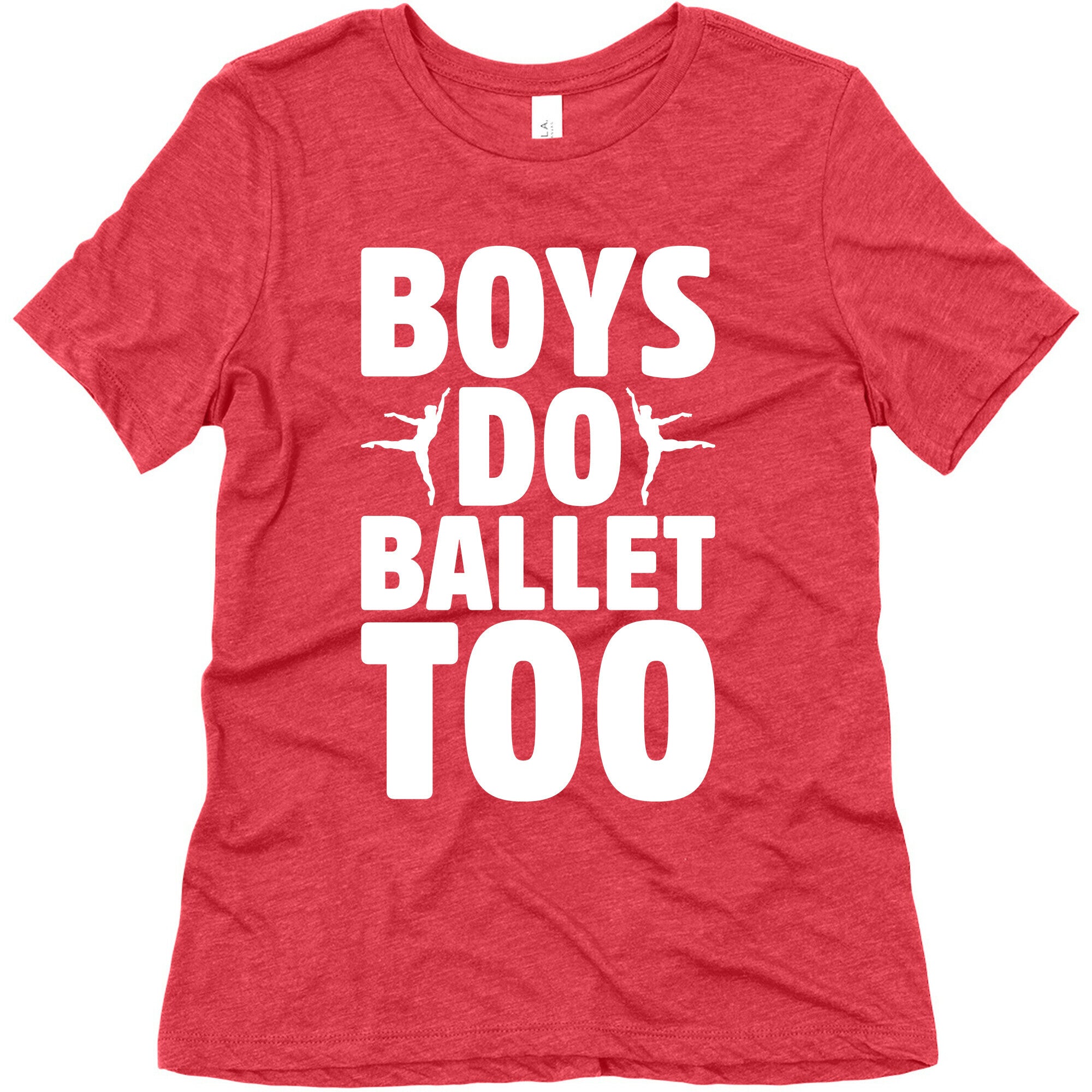 Boys Do Ballet Too White Print Women's Triblend Tee