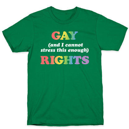 Gay (and I cannot stress this enough) Rights T-Shirt