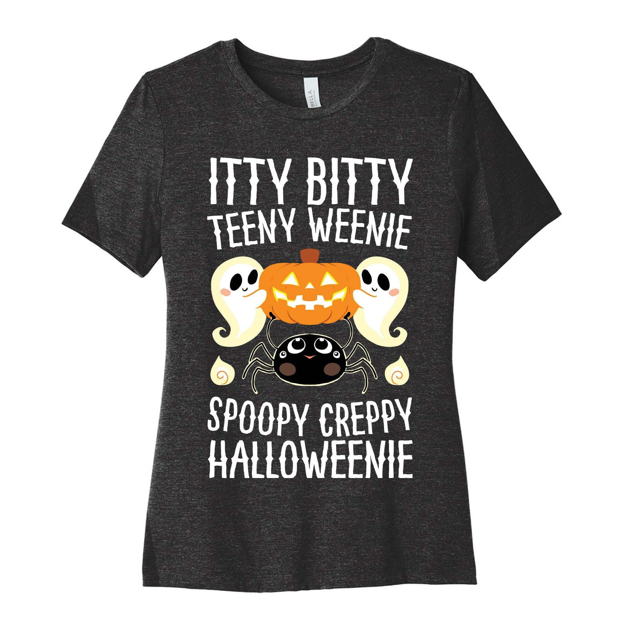 Itty Bitty Teeny Weenie Spoopy Creppy Halloweenie Women's Cotton Tee