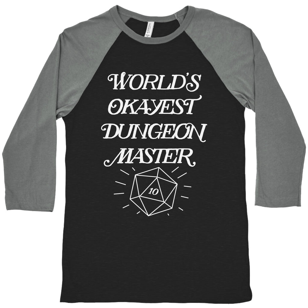 World's Okayest Dungeon Master Baseball Tee