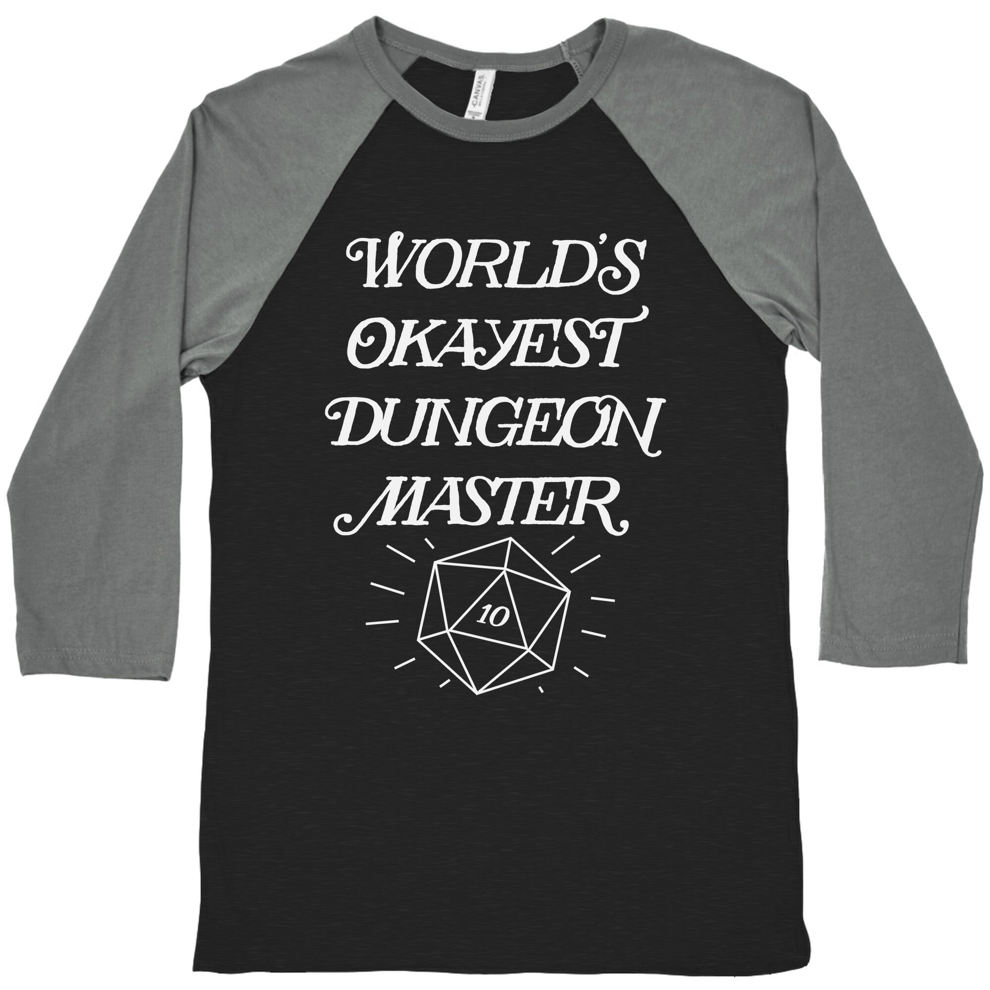 World's Okayest Dungeon Master Baseball Tee