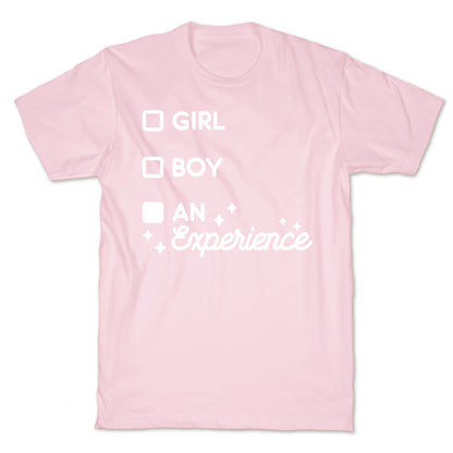 Girl, Boy, An Experience Checklist T-Shirt