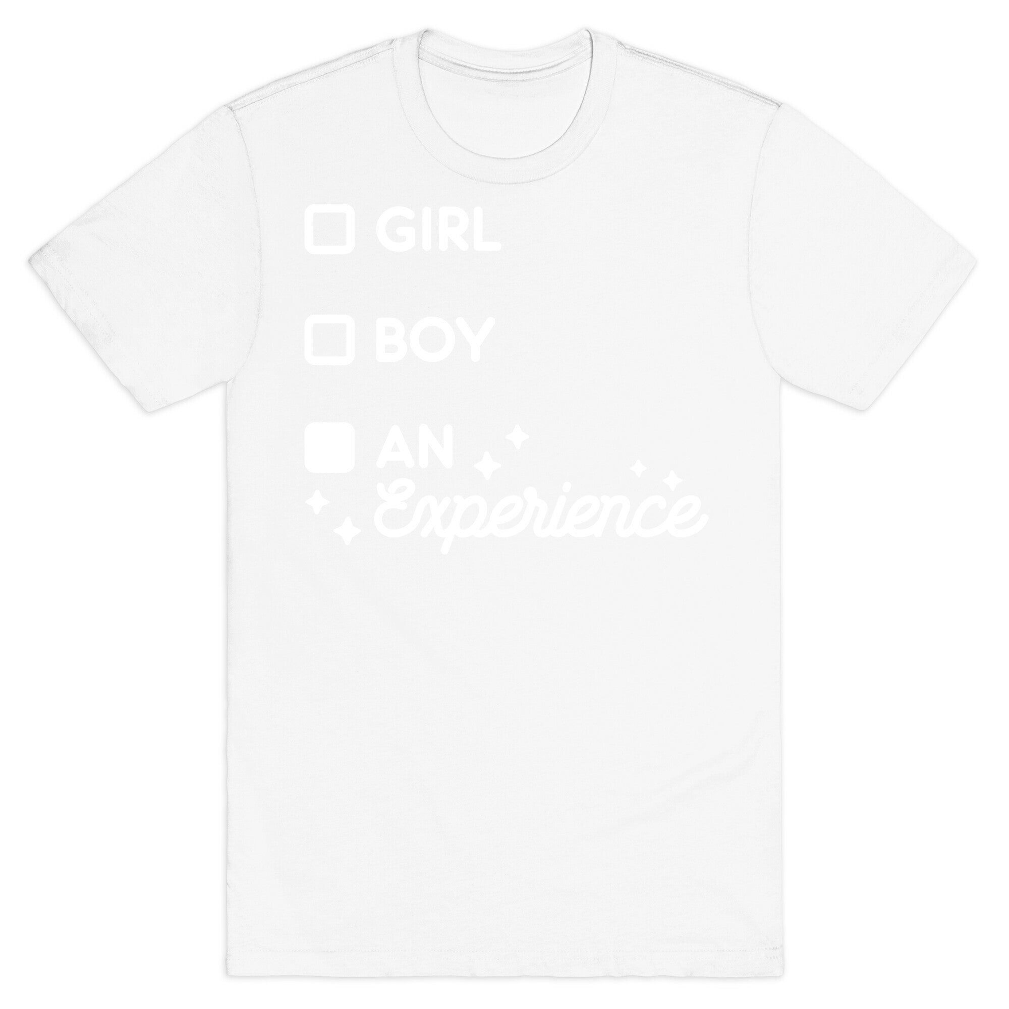 Girl, Boy, An Experience Checklist T-Shirt