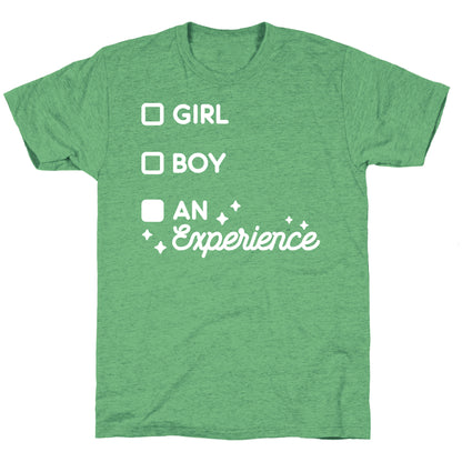 Girl, Boy, An Experience Checklist Unisex Triblend Tee