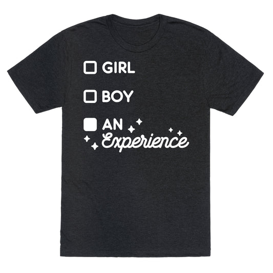 Girl, Boy, An Experience Checklist Unisex Triblend Tee