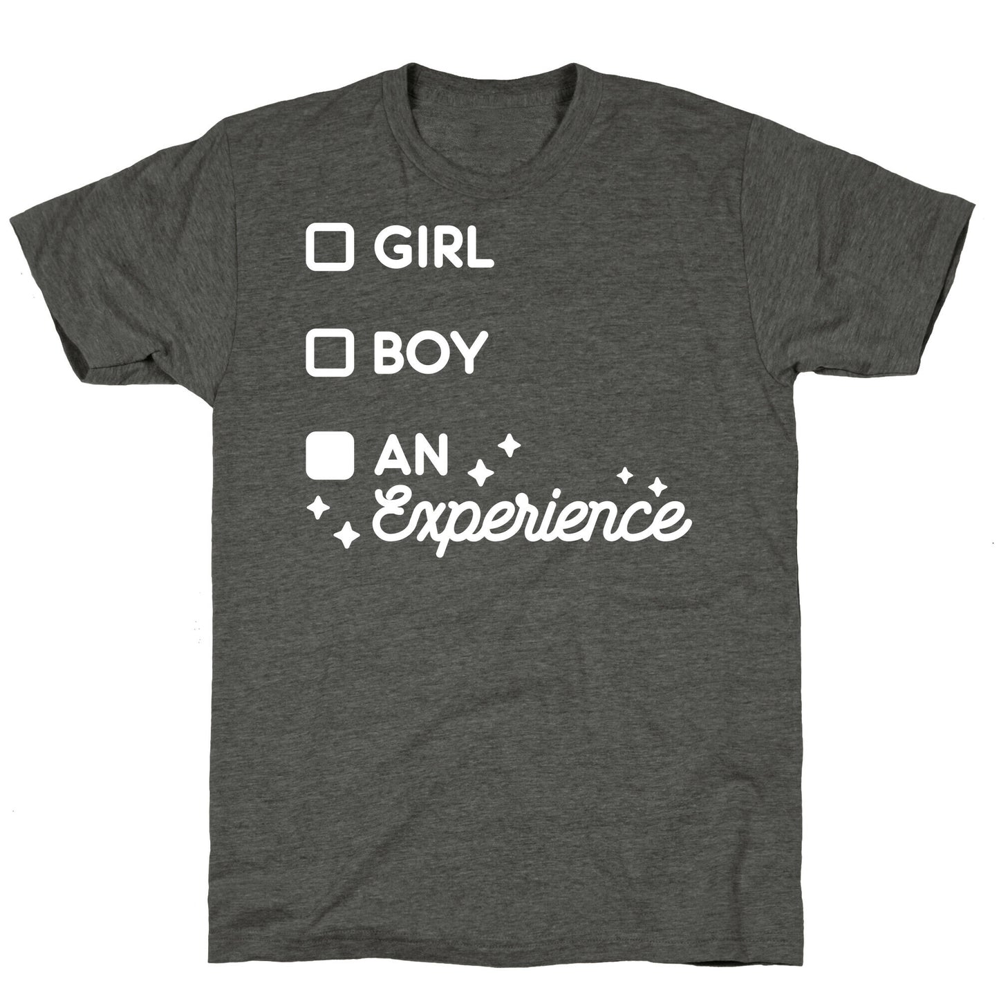 Girl, Boy, An Experience Checklist Unisex Triblend Tee