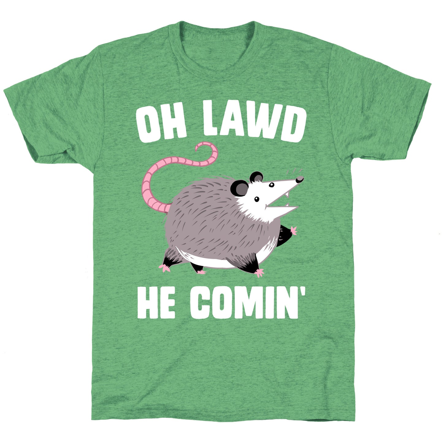 Oh Lawd He Comin' Possum Unisex Triblend Tee