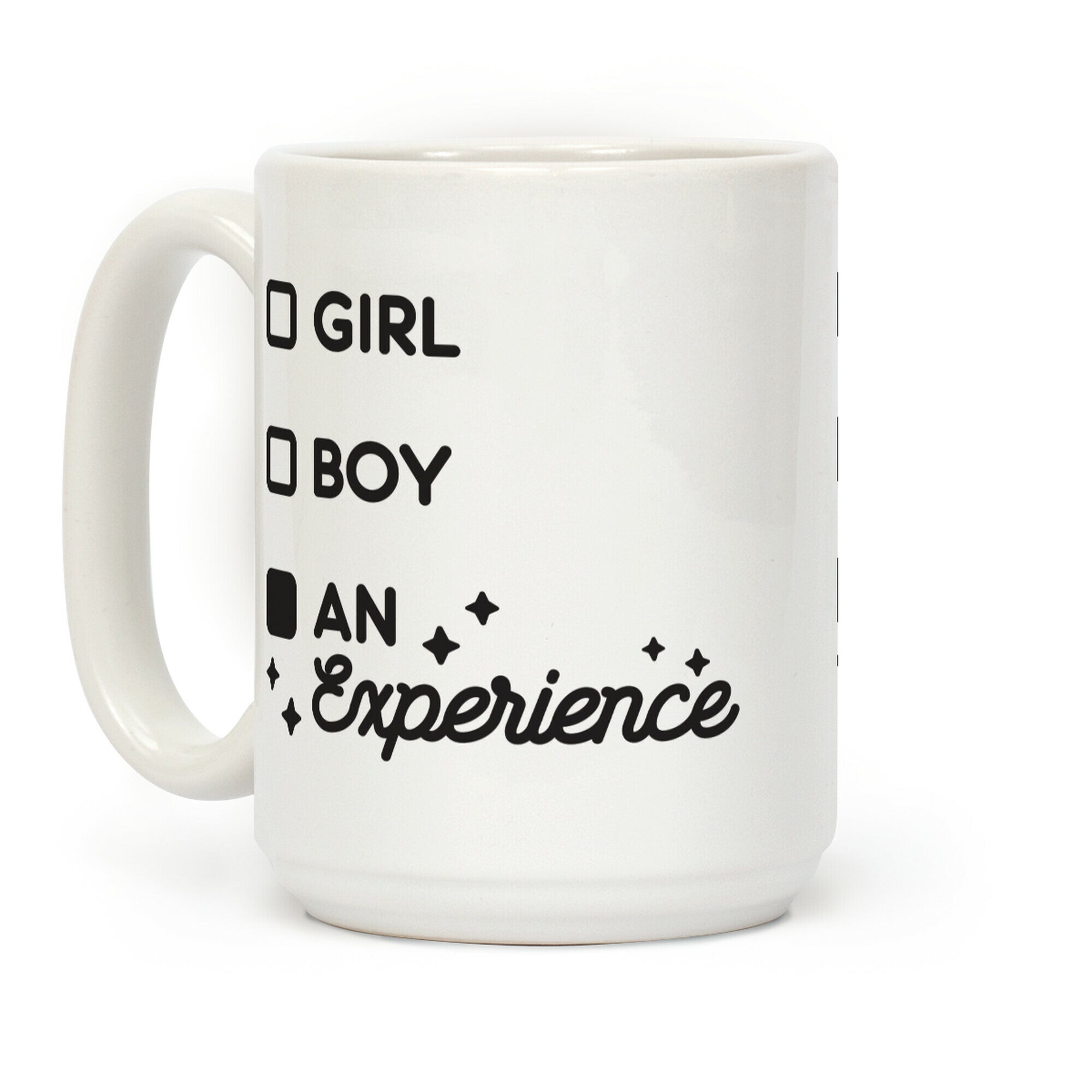 Girl, Boy, An Experience Checklist Coffee Mug
