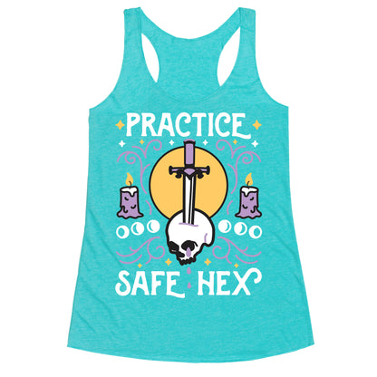 Practice Safe Hex Racerback Tank