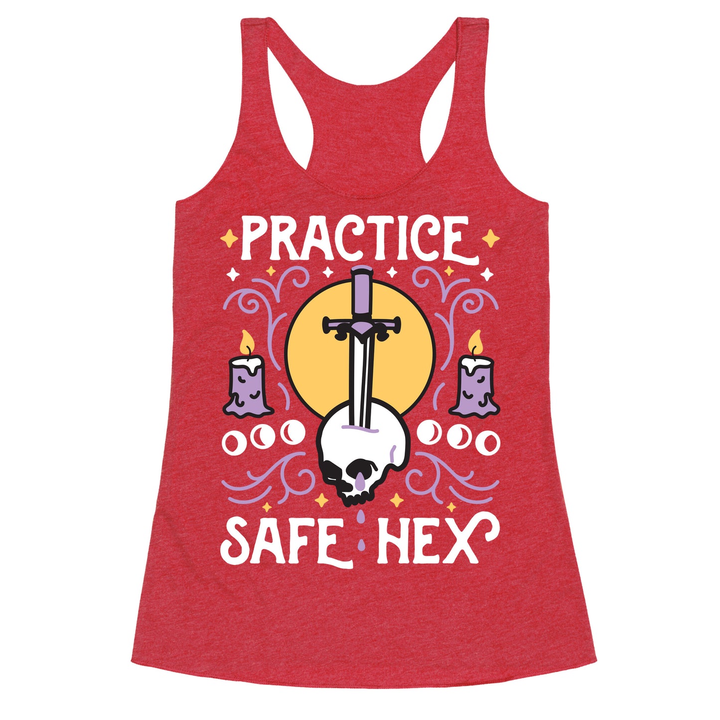 Practice Safe Hex Racerback Tank