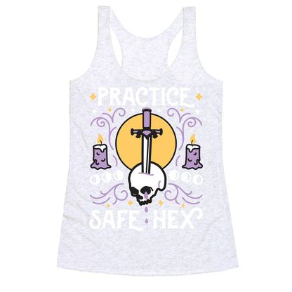 Practice Safe Hex Racerback Tank