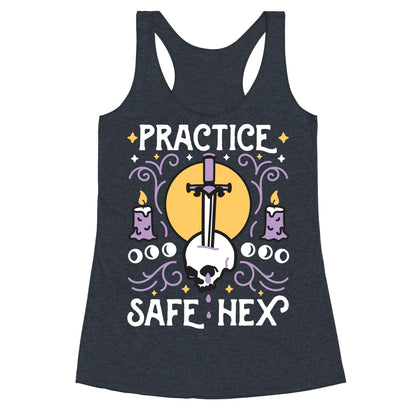 Practice Safe Hex Racerback Tank
