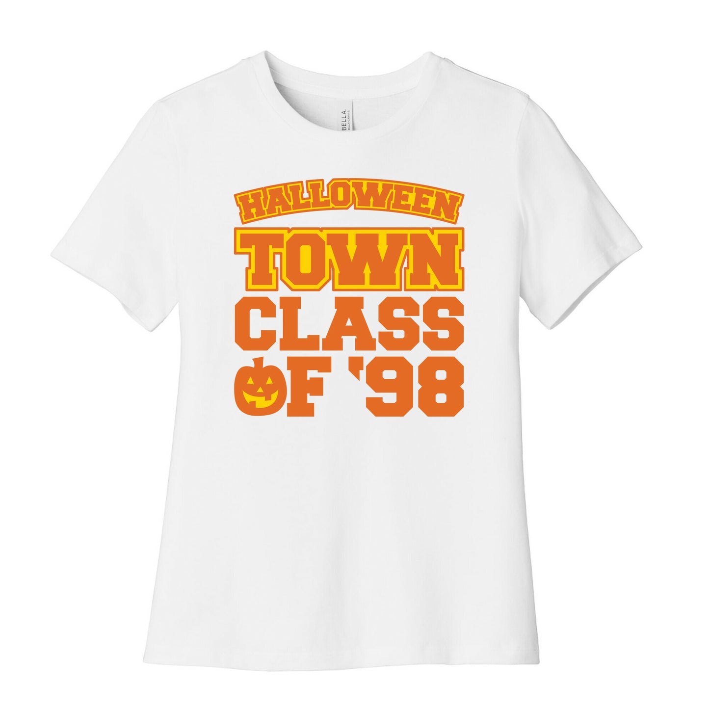 Halloween Town Class of '98 Parody White Print Women's Cotton Tee