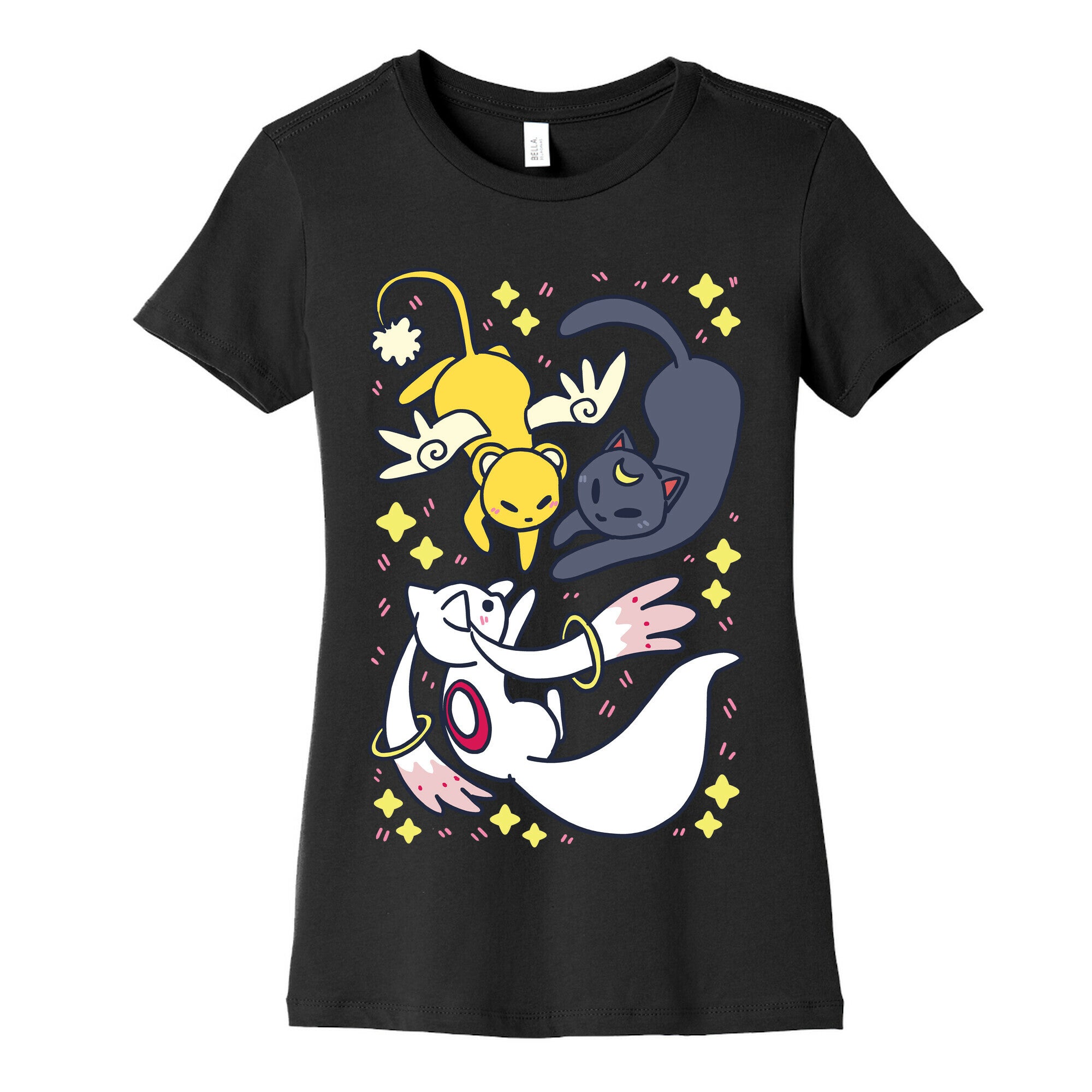 Magical Mascots - Luna, Kero and Kyubey Women's Cotton Tee
