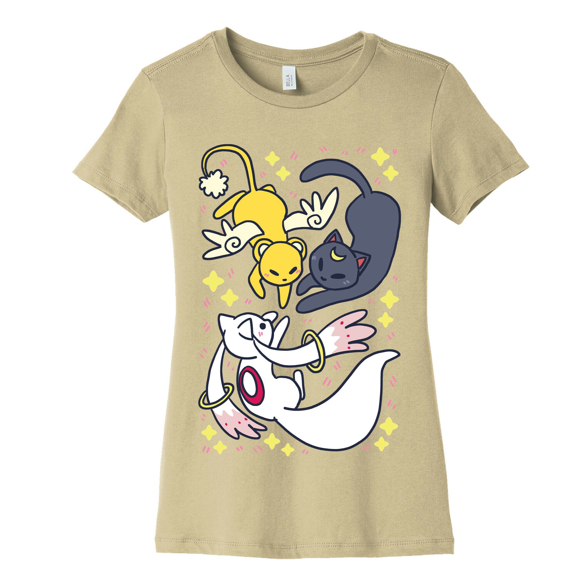 Magical Mascots - Luna, Kero and Kyubey Women's Cotton Tee
