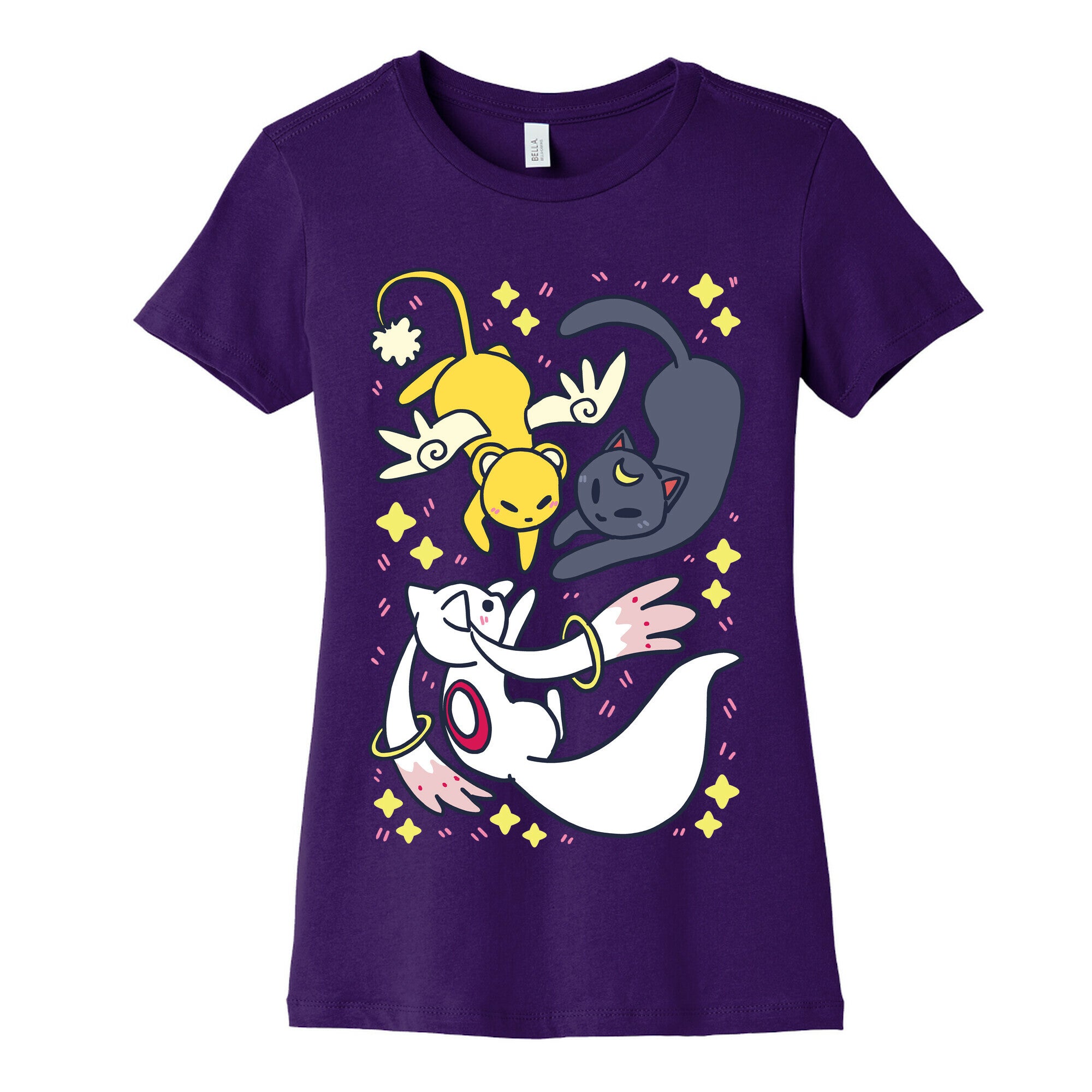 Magical Mascots - Luna, Kero and Kyubey Women's Cotton Tee