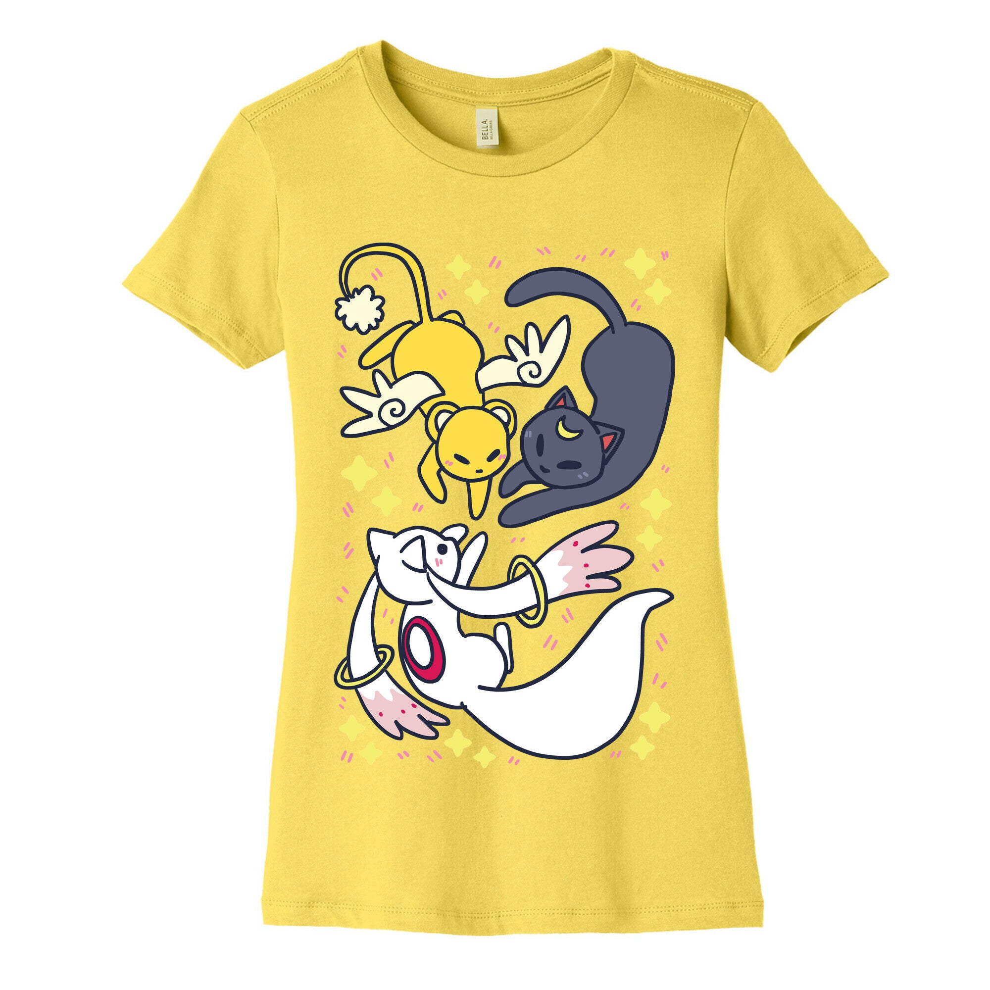 Magical Mascots - Luna, Kero and Kyubey Women's Cotton Tee