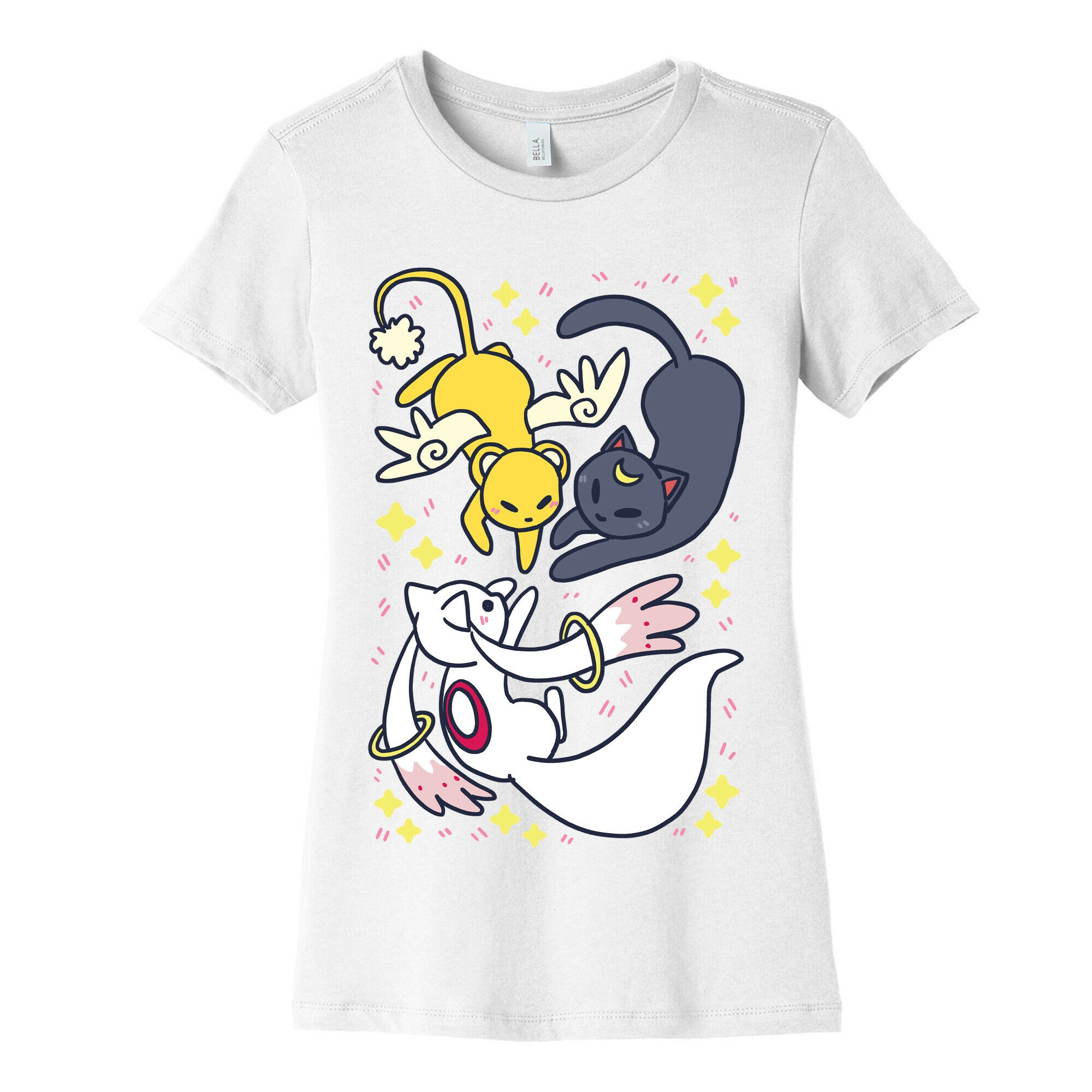 Magical Mascots - Luna, Kero and Kyubey Women's Cotton Tee