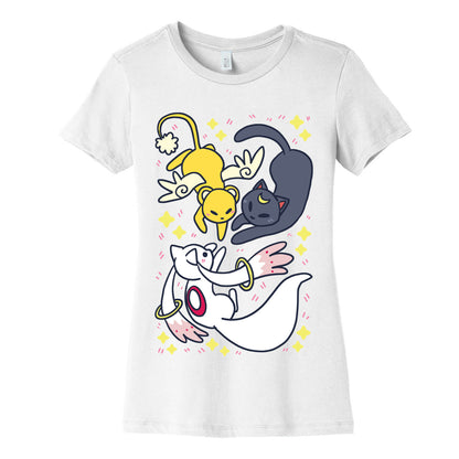 Magical Mascots - Luna, Kero and Kyubey Women's Cotton Tee