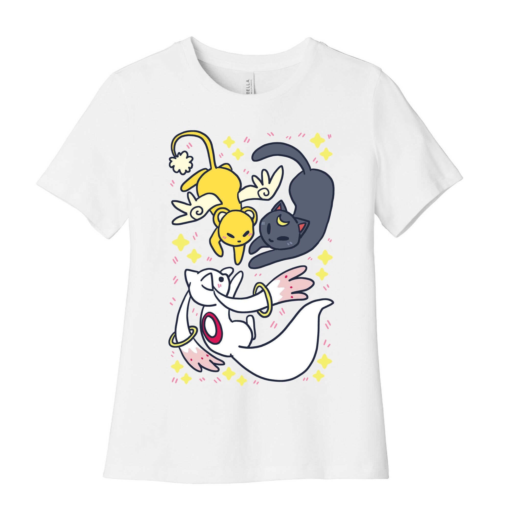 Magical Mascots - Luna, Kero and Kyubey Women's Cotton Tee
