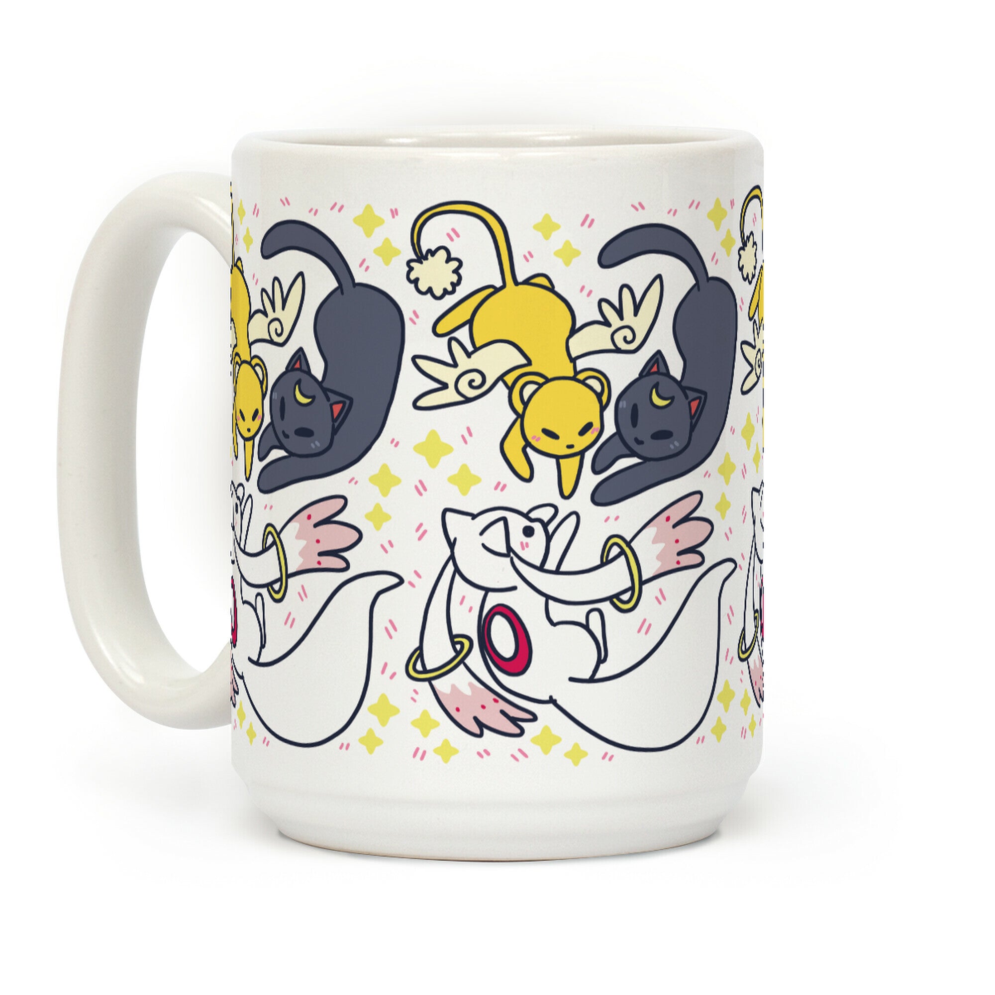 Magical Mascots - Luna, Kero and Kyubey Coffee Mug