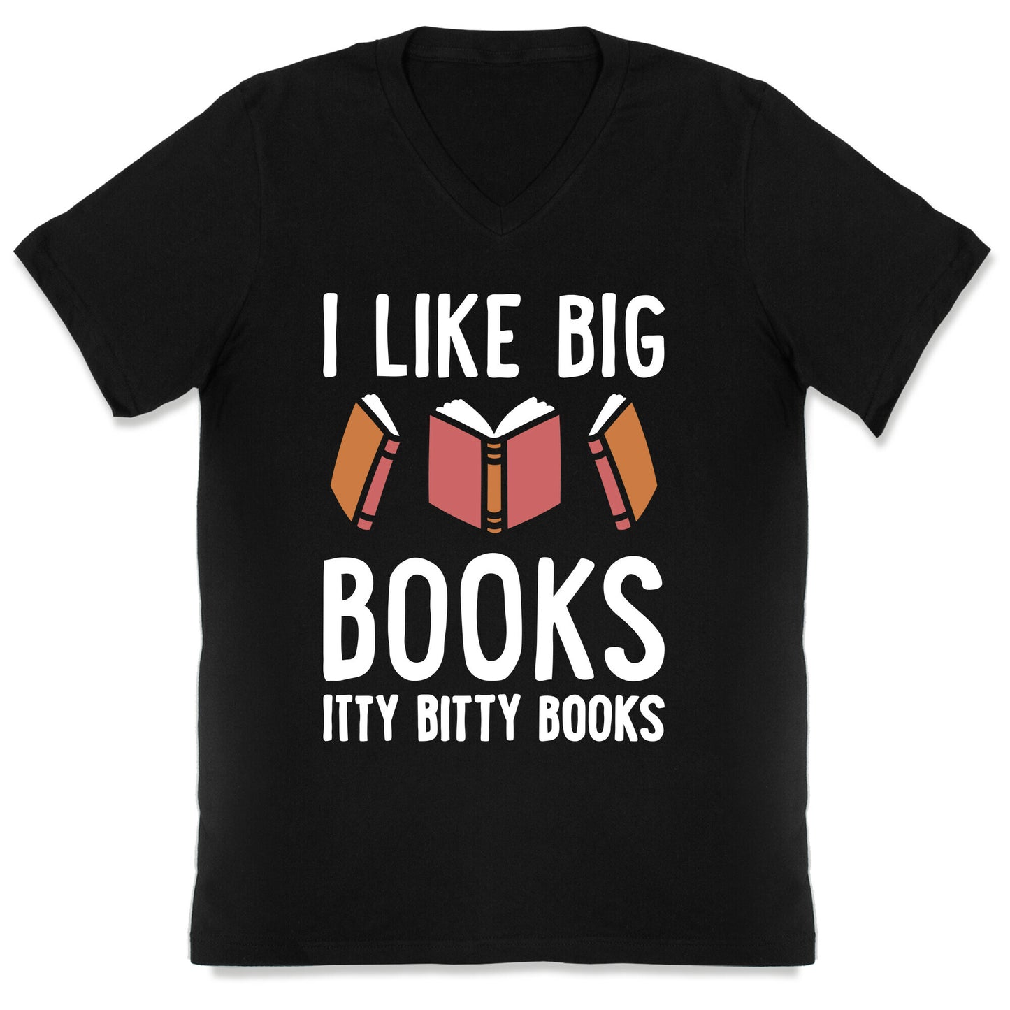 I Like Big Books Itty Bitty Books V-Neck