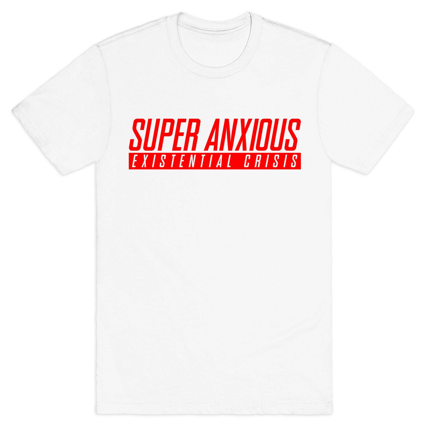 Super Anxious Existential Crisis SNES Parody T-Shirt