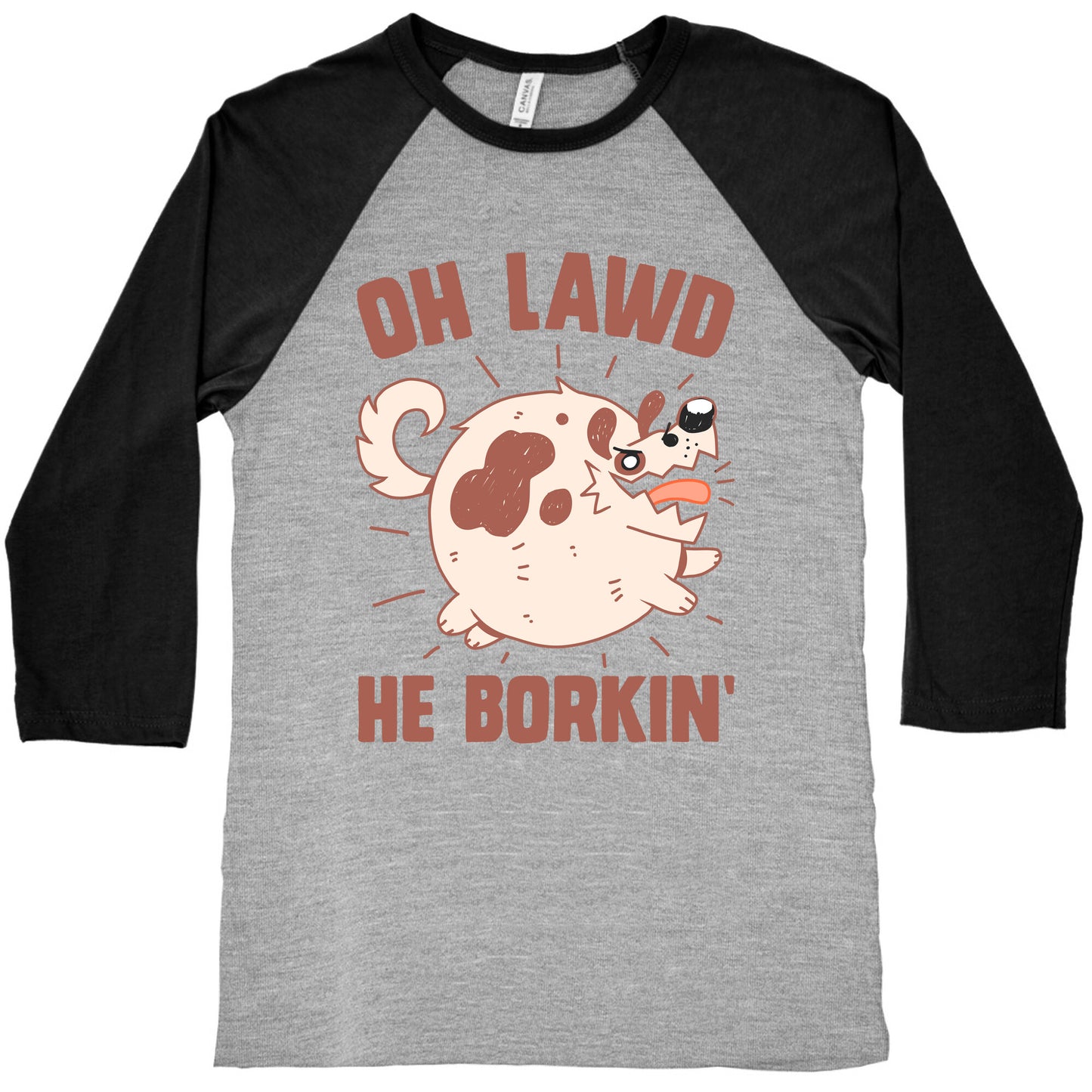 Oh Lawd He Borkin' Baseball Tee