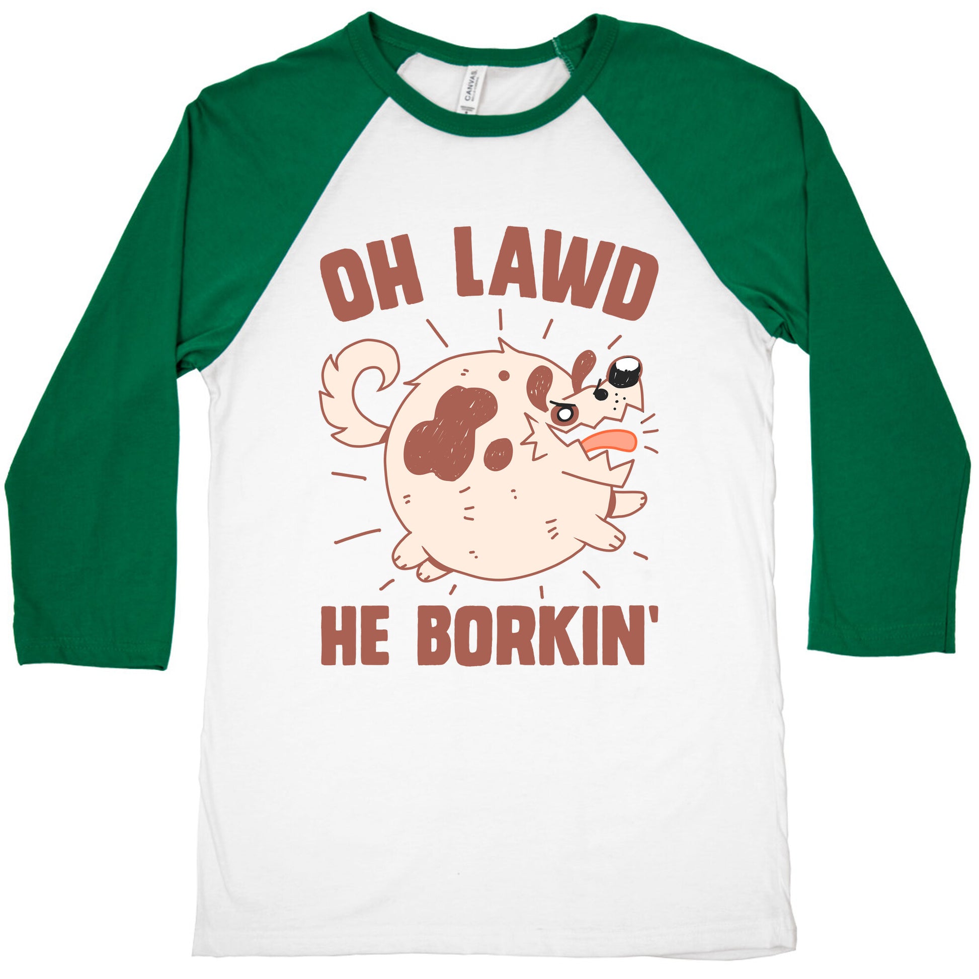 Oh Lawd He Borkin' Baseball Tee
