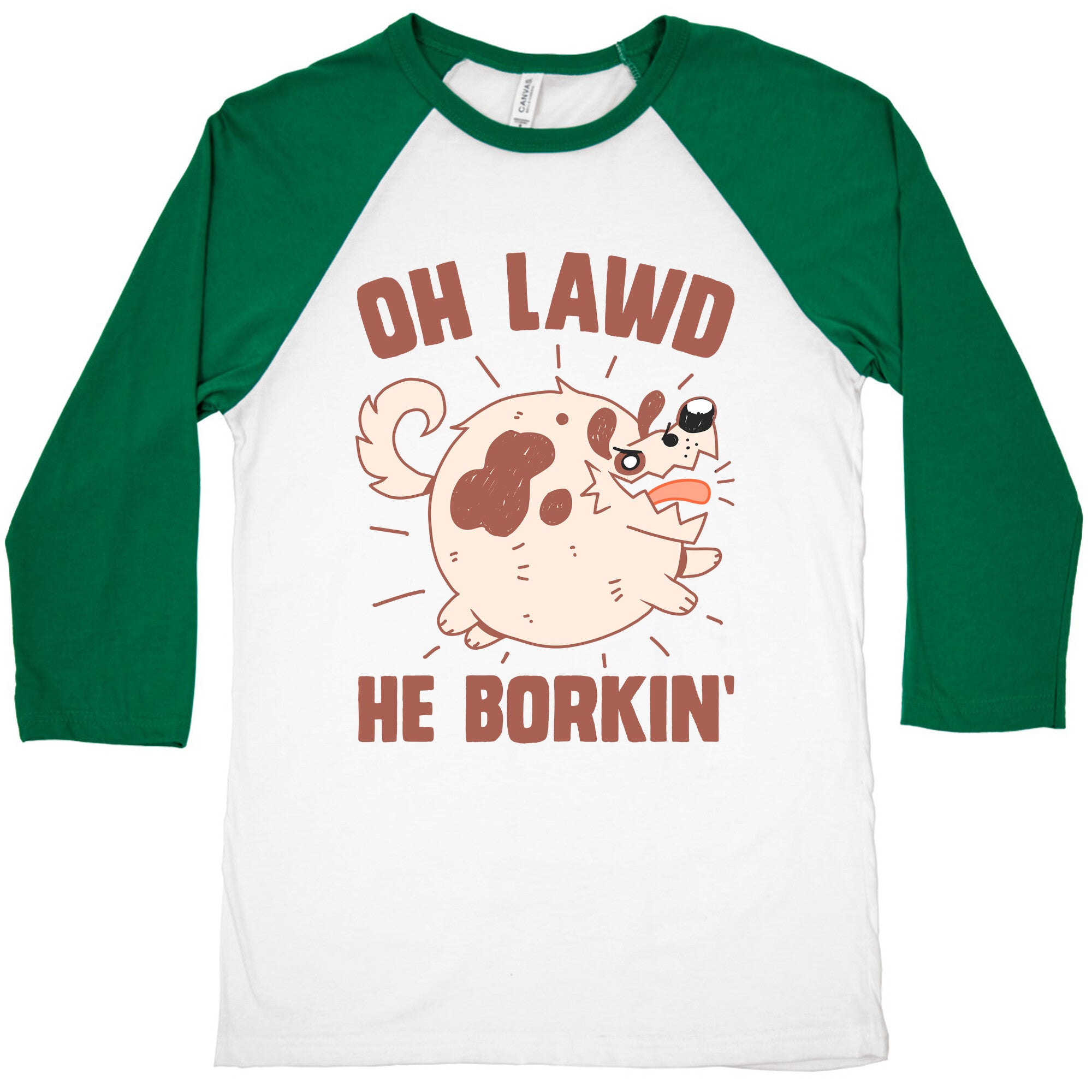 Oh Lawd He Borkin' Baseball Tee