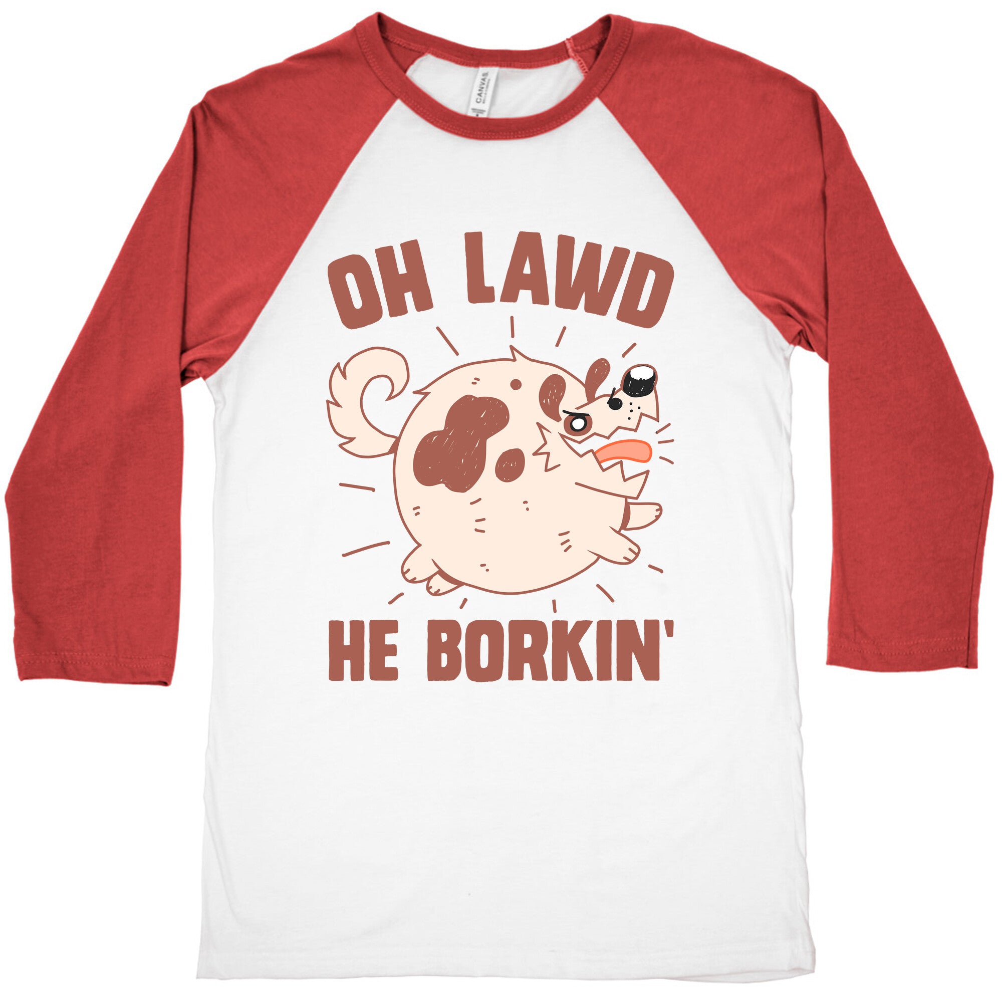 Oh Lawd He Borkin' Baseball Tee
