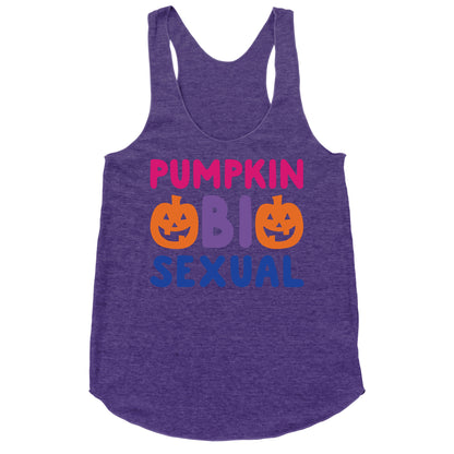 Pumpkin Bisexual White Print Racerback Tank