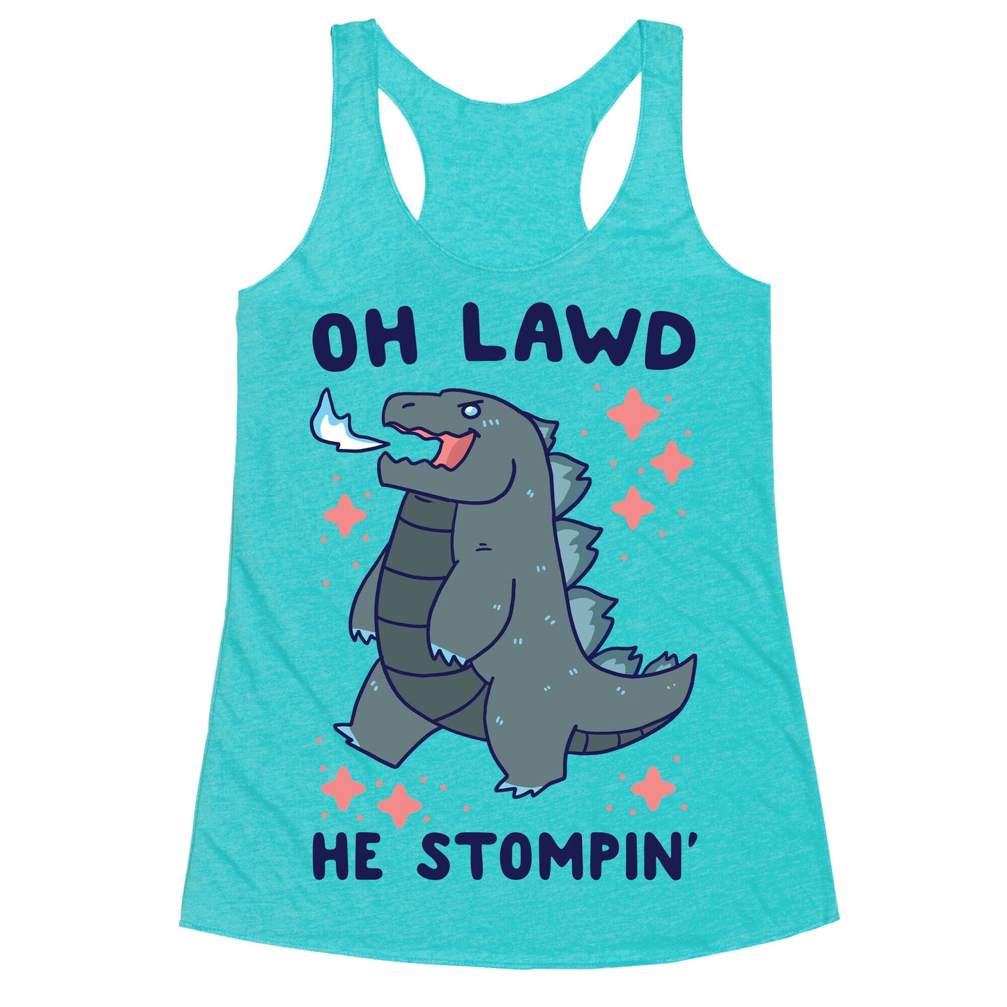 Oh Lawd, He Stompin' Racerback Tank