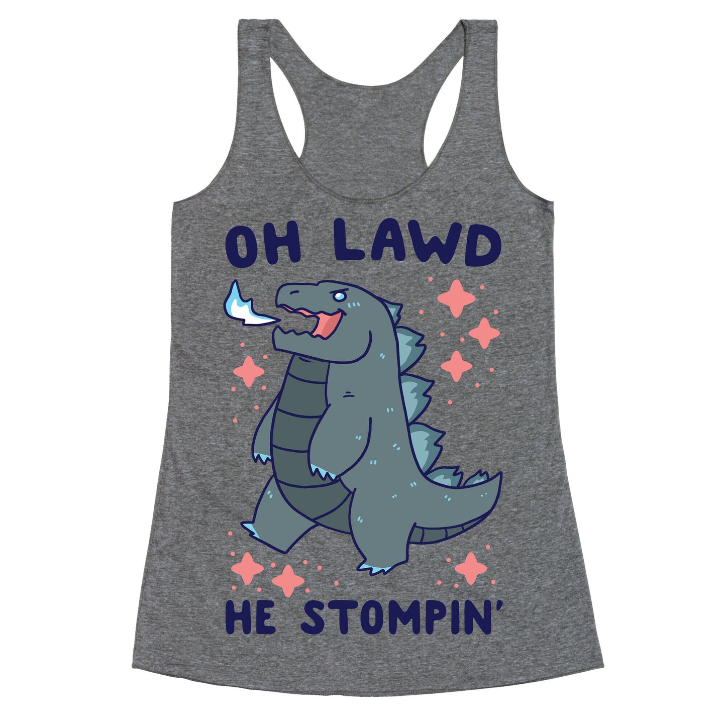 Oh Lawd, He Stompin' Racerback Tank