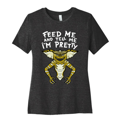Feed Me And Tell Me I'm Pretty Mogwai Gremlin Parody Women's Cotton Tee