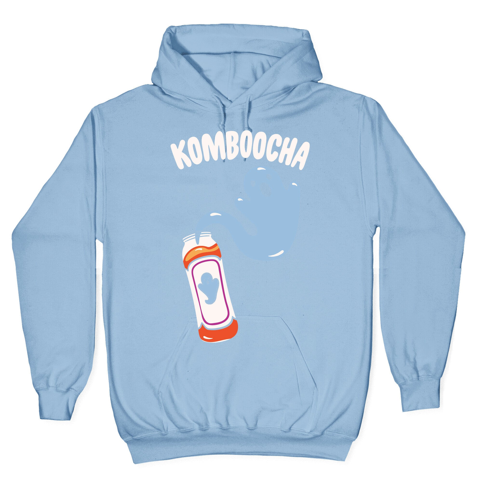 Komboocha Parody White Print Hoodie