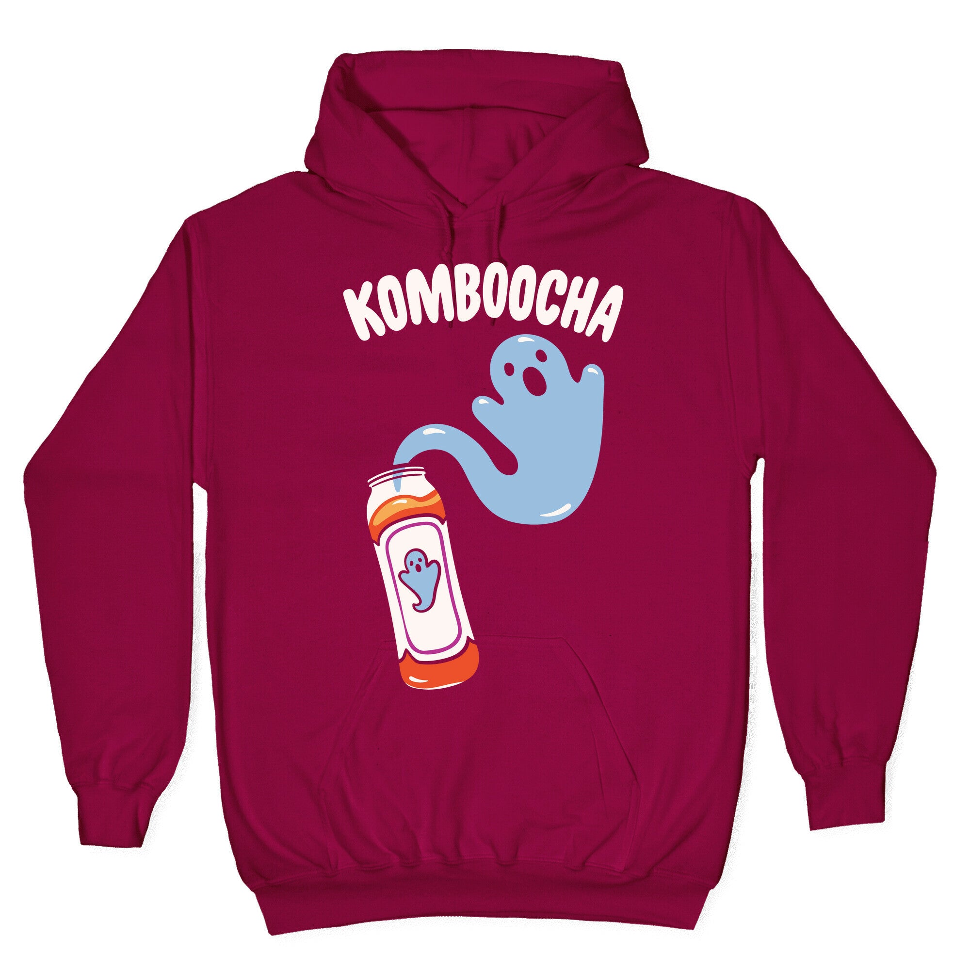 Komboocha Parody White Print Hoodie