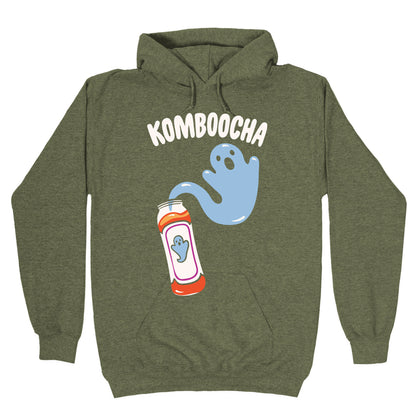 Komboocha Parody White Print Hoodie