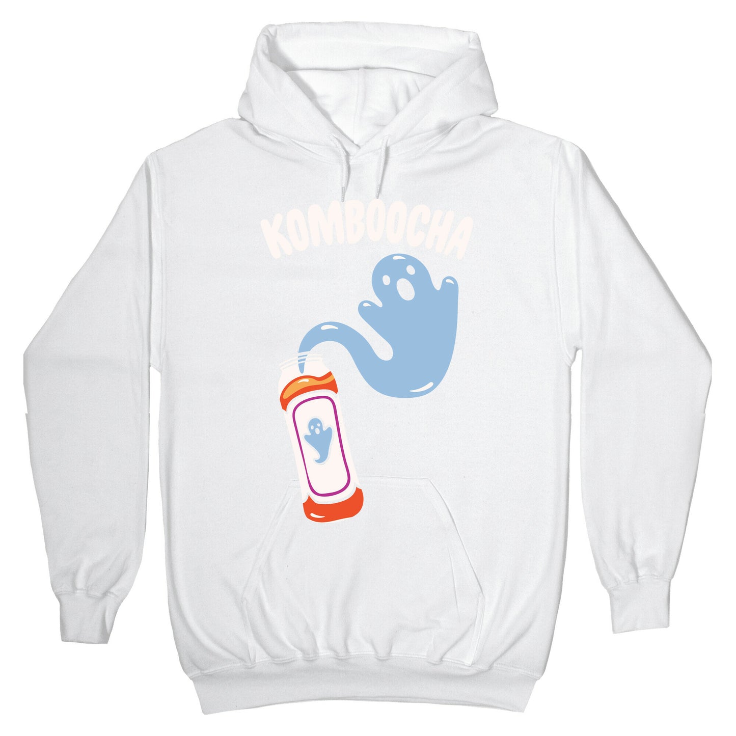 Komboocha Parody White Print Hoodie