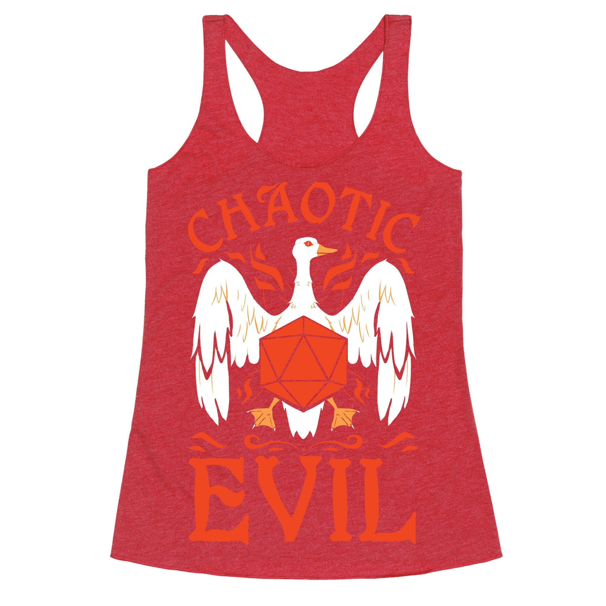 Chaotic Evil Goose Racerback Tank