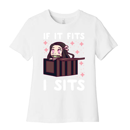 If It Fits, I Sits - Demon Slayer Women's Cotton Tee