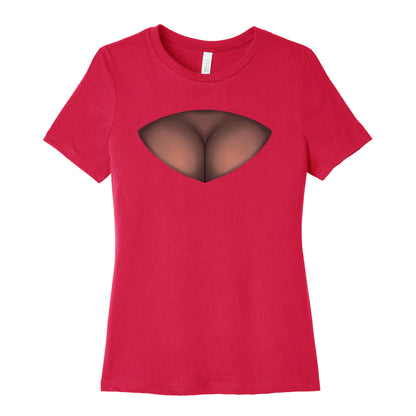 Cleavage Window Women's Cotton Tee